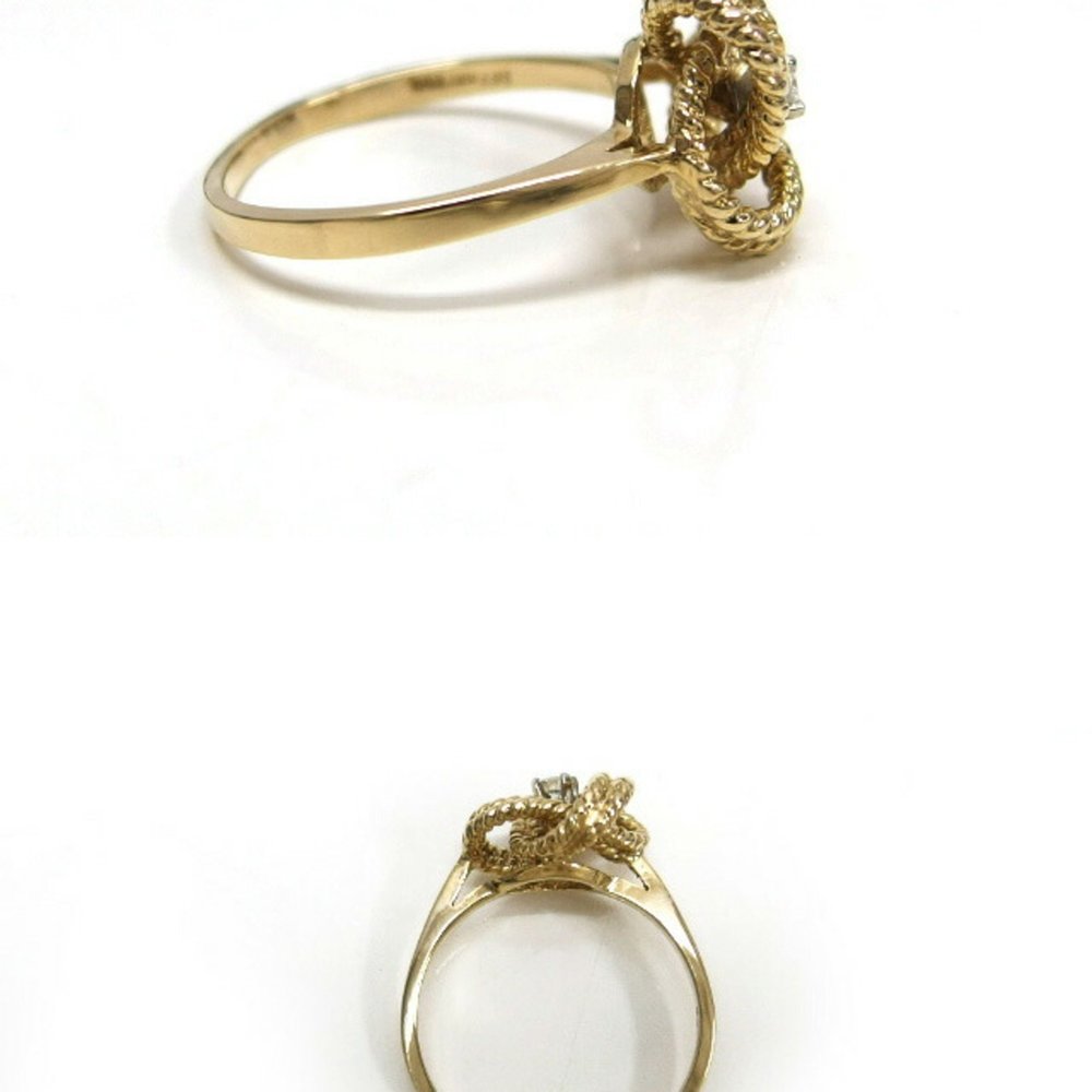 TIFFANY twist knot 1 grain diamond ring K18YG No. 12 - Picture 5 of 10